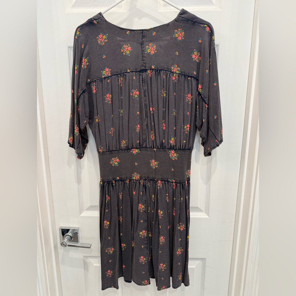 ASOS Charcoal Floral Mini Dress - Picture 6 of 8